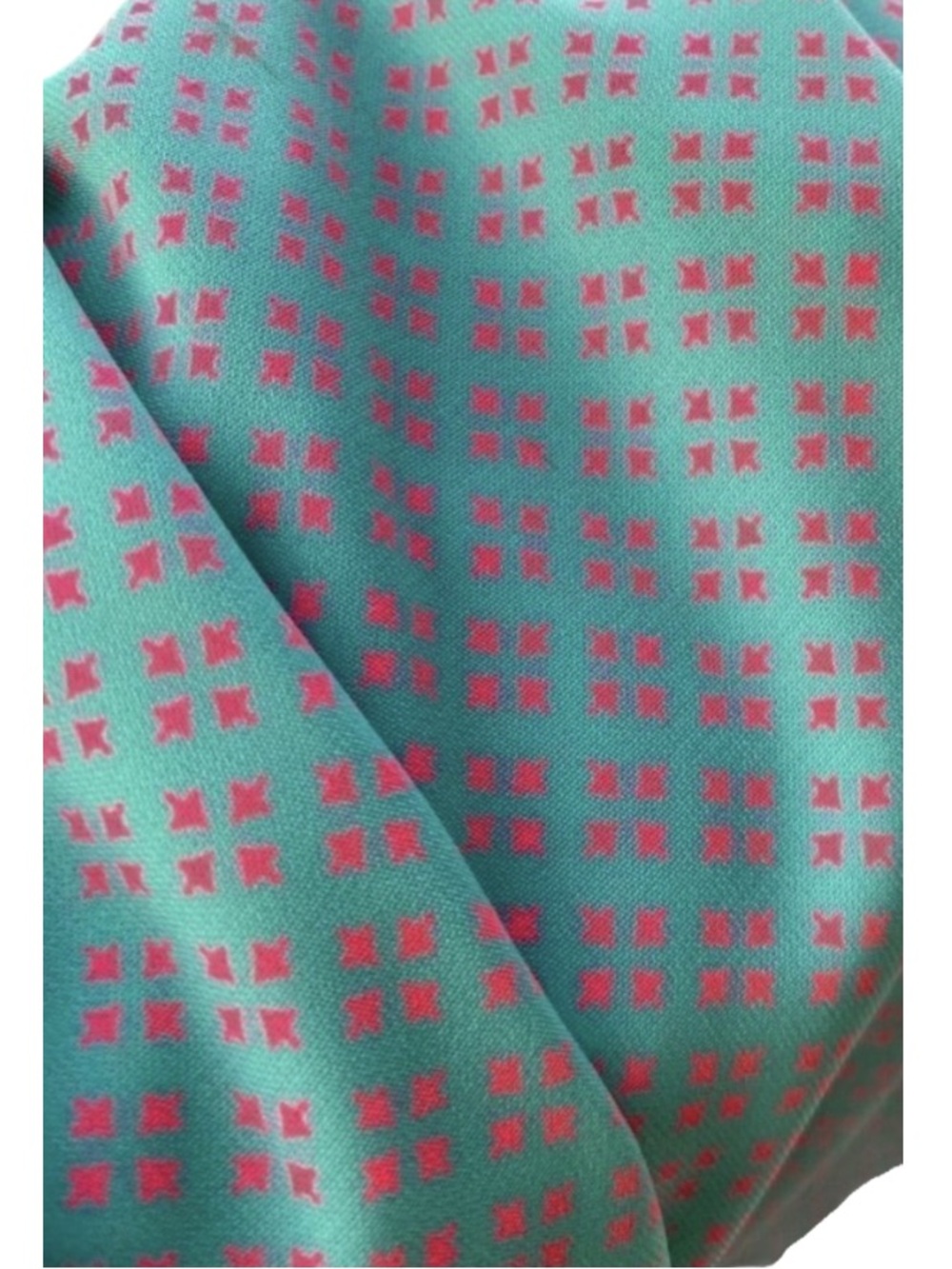 Primi Kimono Swim Cover Up Size Small Teal Blue Hot Pink Geometric USA Made NWOT